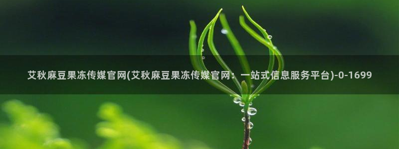 麻豆视频官方视频：艾秋麻豆果冻传媒官网(艾秋麻豆