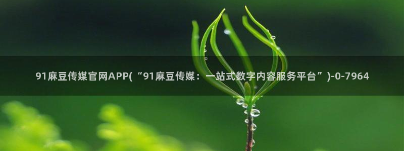 麻豆视频系列推荐：91麻豆传媒官网APP(“91麻豆传媒：一站式数字内容服务平台”)